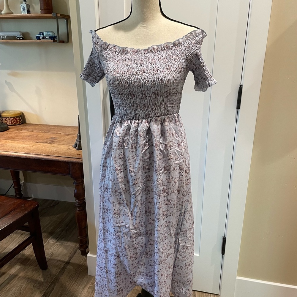 Off shoulder midi dress